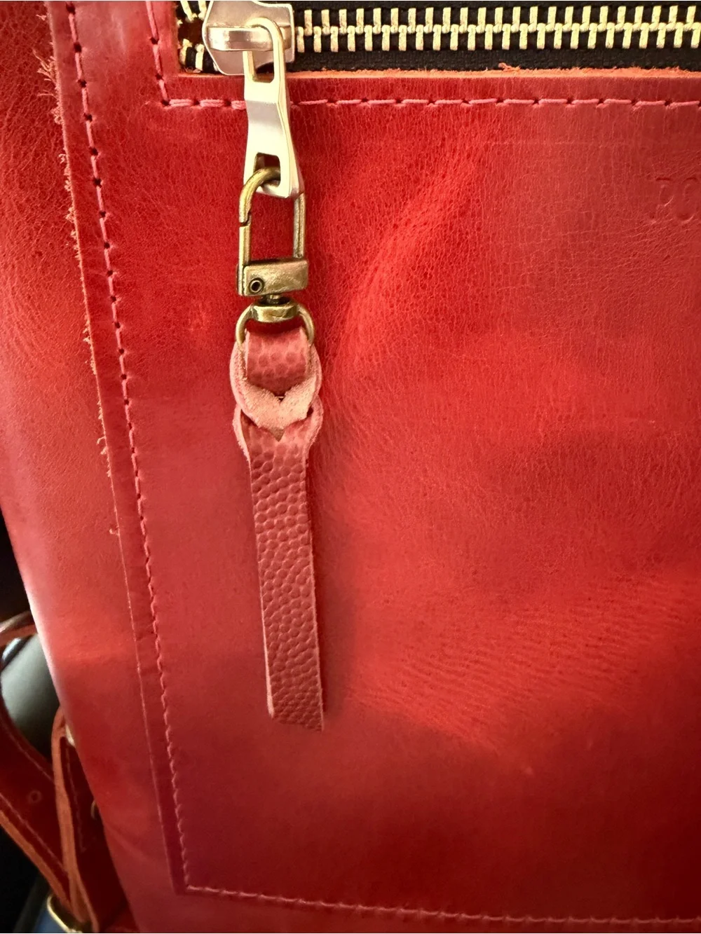 Portland leather goods laptop bag